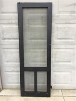 Painted Black Wood Screen Door