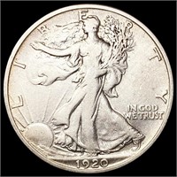 1920-D Walking Liberty Half Dollar NEARLY