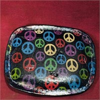 Peace Symbols Belt Buckle