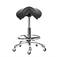 Cadiario Saddle Tilting Stool Rolling Chair with T