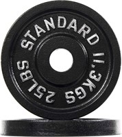 Signature Fitness 25LB Cast Iron Plate (Set of 2)