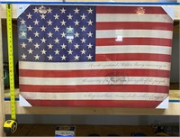 24x36 American Flag 2nd Amendment Hanging Canvas