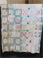 Antique Quilt - hand stitched - nice condition