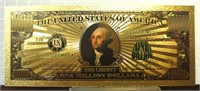 24k gold-plated banknote George Washington