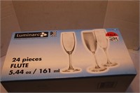 New Luminarc 24 pc Flute glasses
