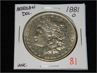 1881-0 Morgan $1 UNC.