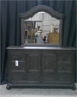 QUALITY RUSTIC DRESSER AND MIRROR