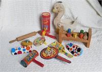 Noise Makers, Duck, Wooden Toy Rolling Pin, Misc.