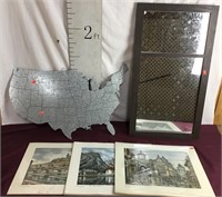 Metal USA Map, Prints, Mirror