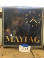 Vintage Maytag clock and display of Maytag