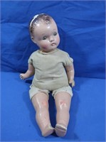 Vintage Doll-cloth body, crying noise when laying