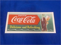Coca-Cola advertising 7 1/2 x 3 1/2"