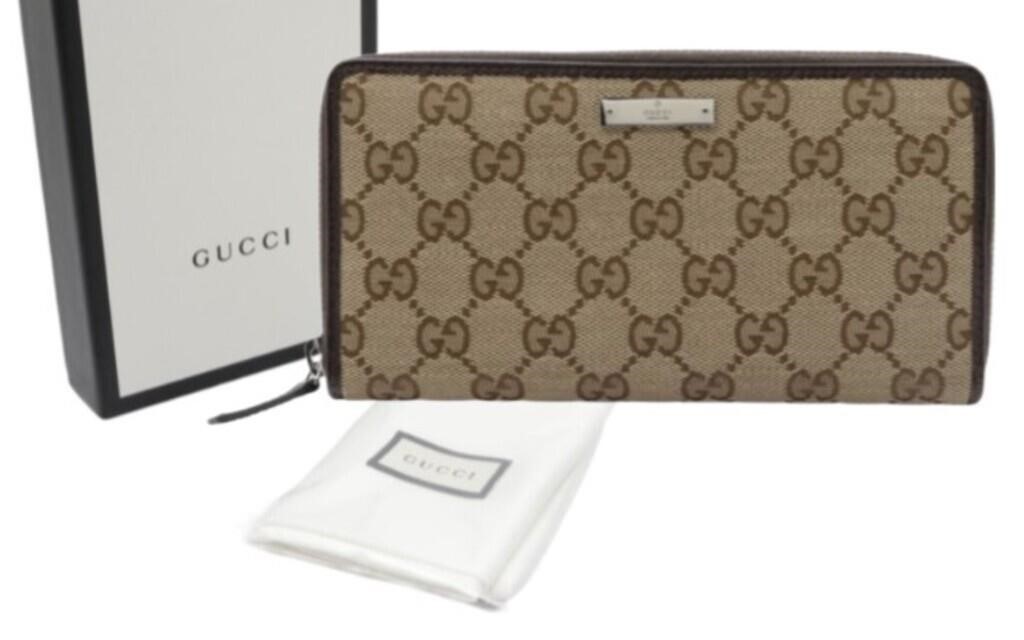 Gucci GG Monogram Long Zipper Wallet