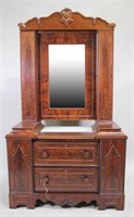 EMPIRE MAHOGANY WIG CABINET WITH DRAWERS