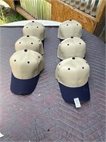 6- OTTO Tan with Blue Bill Hats- NEW
