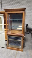 Curio cabinet with electric fireplace