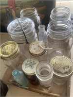 Flat w/ Canning Jars, Bottles, Misc