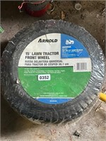 15" Lawn Tractor Front Wheel/Tire, New