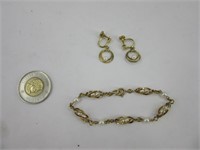 Bracelet en or Gold Filled 12k vrais perle et
