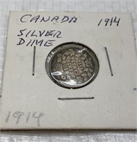1914 Silver Canada Dime