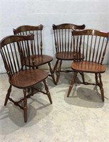 4 Vintage Wooden Hitchcock Chairs M