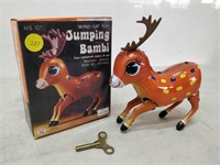 jumping bambi tin wind-up toy