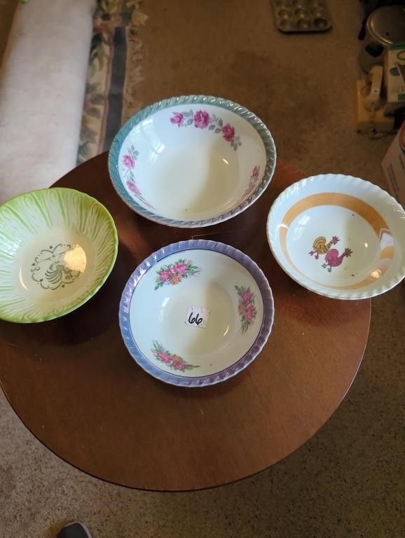 4 misc vegetable serving bowls