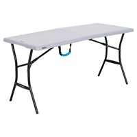 C8951  "Gray 5ft Lifetime Fold-In-Half Table"