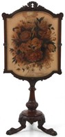Carved Rosewood Fire Screen