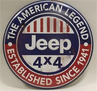 24" Jeep Dealership Convex Metal Button Sign