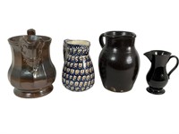 Vintage Stoneware / Pottery Pitchers