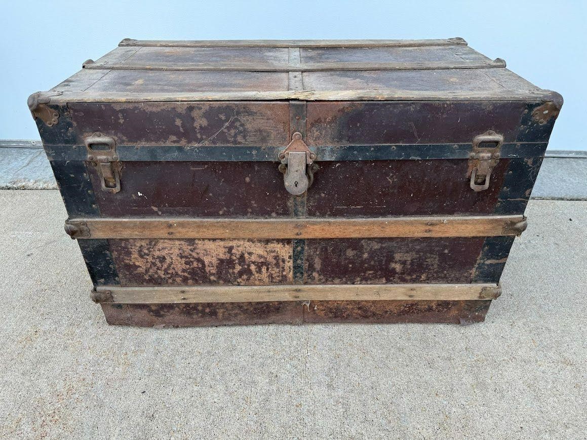 Antique Trunk ( 20” Deep X 36” Wide X 22” Tall)