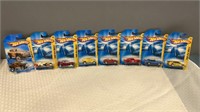 8 miscellaneous hot wheels new on cards.