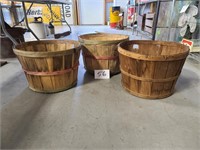 3 Large Bushel Baskets