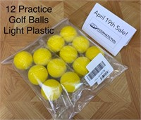 12 Lightweight Practice Golf Balls