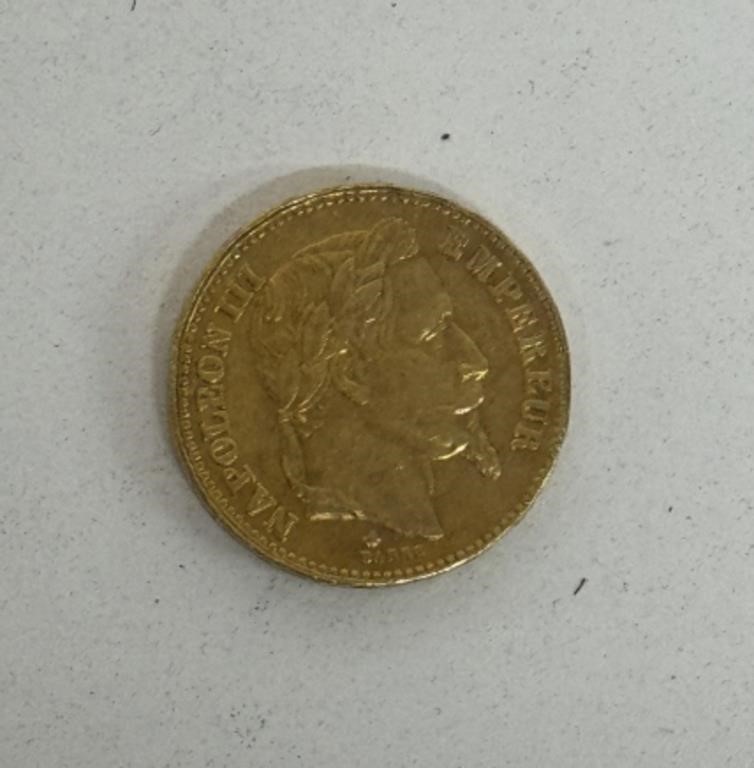 1869 20FR GOLD COIN