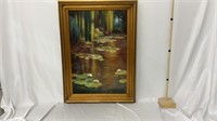Oil Painting of. A Waterlily Scene