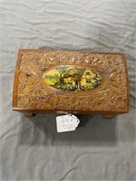 WOOD JEWELRY BOX, MADE IN GERMANY