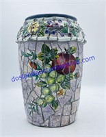 Decorative Mosaic Fruit Vase (9”)