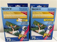 Lot of 2 SONY Print Cartridge and Photo Paper