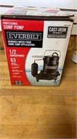 Everbuilt 1/2Hp Sump Pump Unused