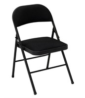 Cosco Fabric Folding Chair in Black - 4-Pack