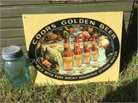 Nostalgic Coors Golden Beer tin sign