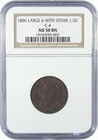 Certified 1806 Half Cent.