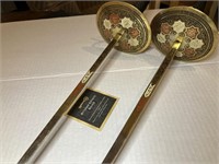 Pair of 44" Enameled Handle Rapier Swords
