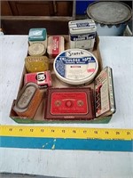 Group of vintage tins