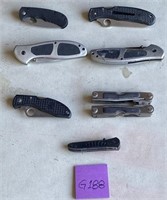 W - LOT OF 7 FOLDING KNIVES (G188)