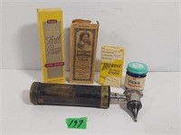 Collection of antique medical items