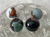 Lot of 4 Assorted Size Marbles