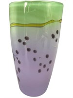 Pean Doubulyu Signed 1983 Glass Vase